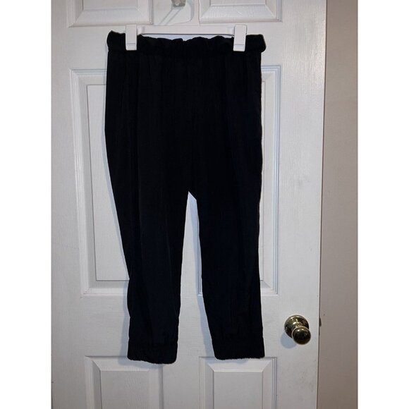Z BY ZELLA Black Lightweight Cropped Elastic Waist Jogger Pants M - Picture 2 of 12
